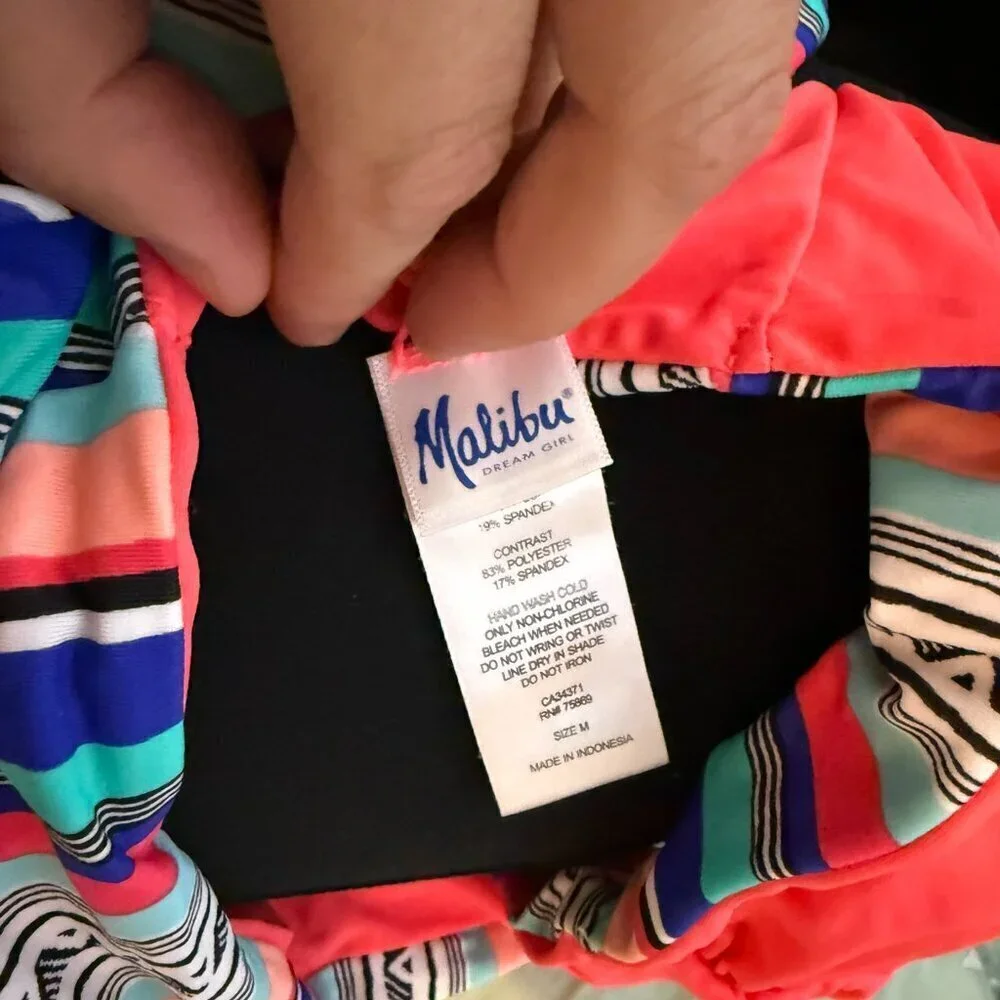 Malibu - mutli-colored reversible bikini top